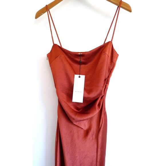 BEC + BRIDGE Nadia Maxi Slip Slit Dress Auburn Rust Anthropologie 2 NWT $330 - Picture 9 of 15